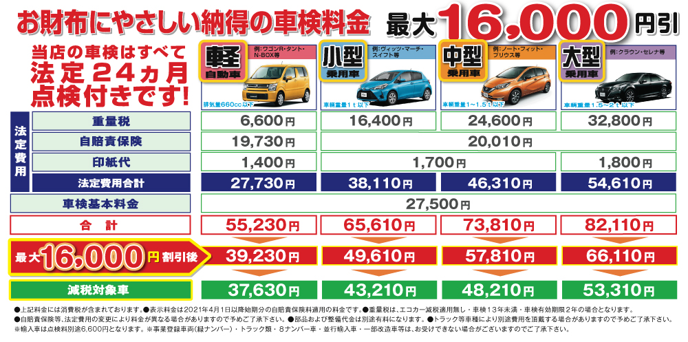 料金表